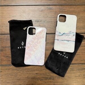 BURGA IPhone 11 Pro Max Pink and White Marble Phone hard Case